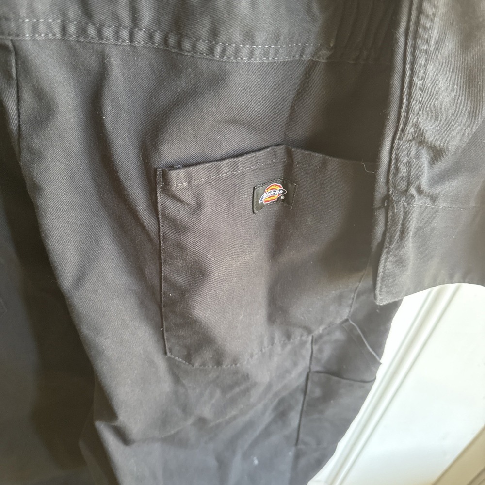 Dickies Black Cotton Blend Mechanic Work Coveralls Jumpsuit Men's Large Brass - Picture 6 of 11